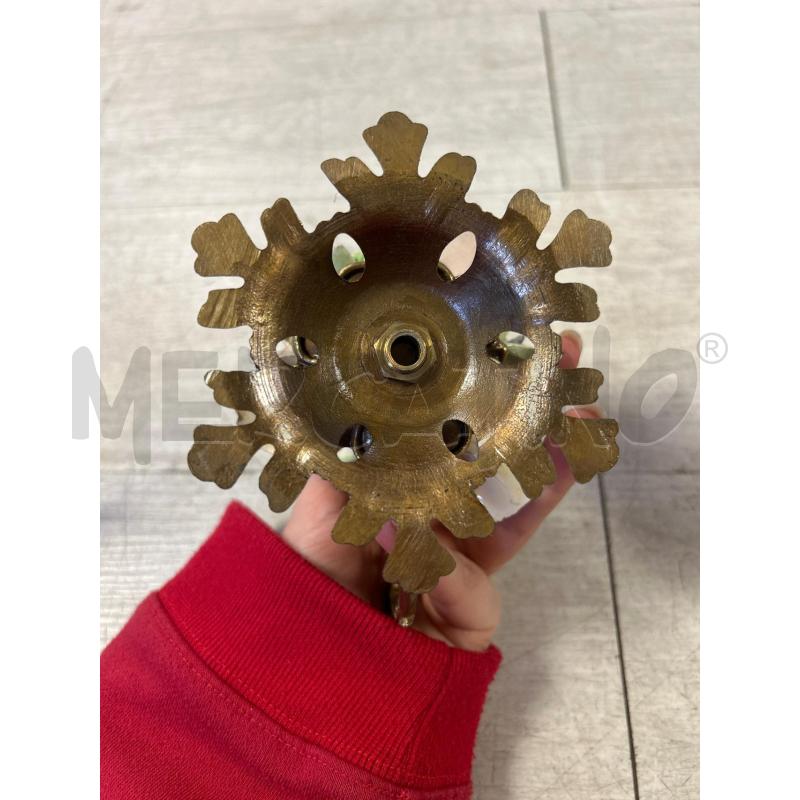 PORTA CANDELA CERAMICA FIORE SU BASE IN FERRO | Mercatino dell'Usato Ciampino 3