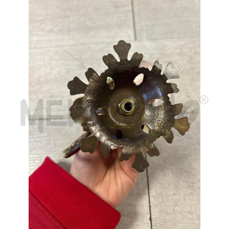 PORTA CANDELA IN CERAMICA FIORE SU BASE IN FERRO | Mercatino dell'Usato Ciampino 3