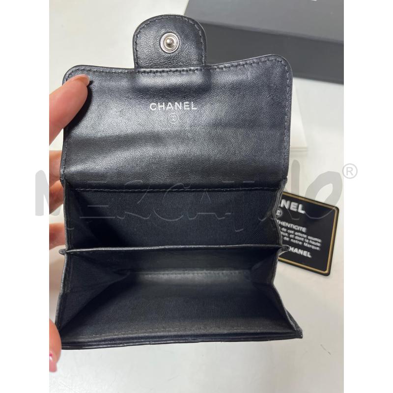 PORTA FOGLIO/CARTE CHANEL NERO TRAP. DIFETTO MINIMO | Mercatino dell'Usato Ciampino 3