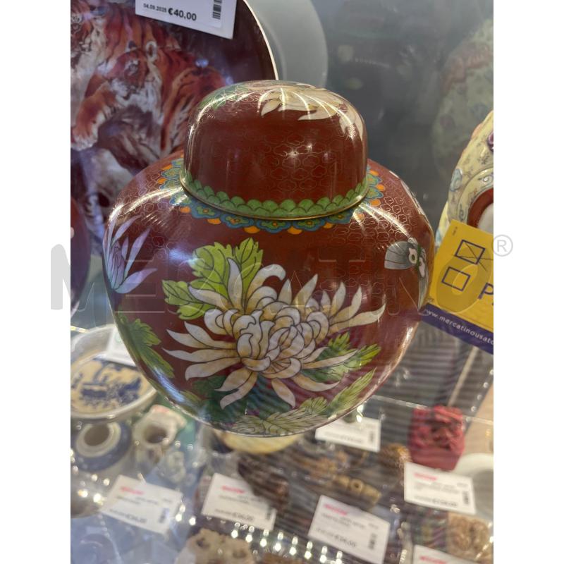 POTICHE VASO ROSSO FIORI  | Mercatino dell'Usato Ciampino 2