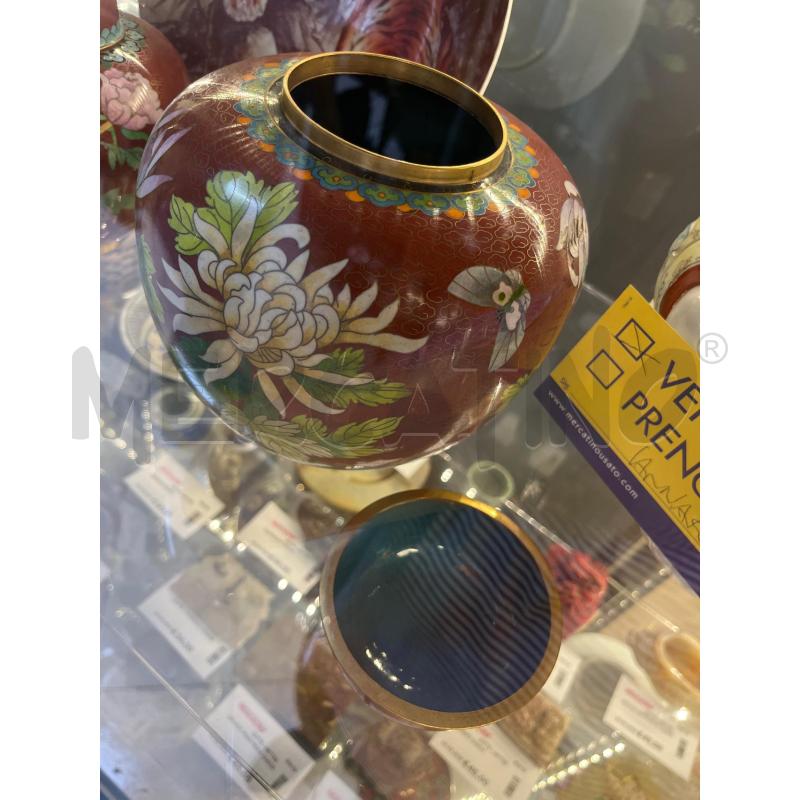 POTICHE VASO ROSSO FIORI  | Mercatino dell'Usato Ciampino 3
