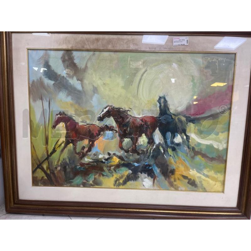 QUADRO CAVALLI IN LIBERTA FIRMA M.RESTAINO | Mercatino dell'Usato Ciampino 1