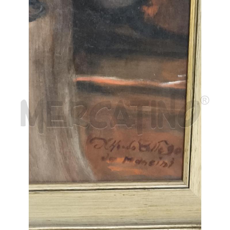 QUADRO DIPINTO ALFREDO COLLE DONNA CON CANDELA | Mercatino dell'Usato Ciampino 2