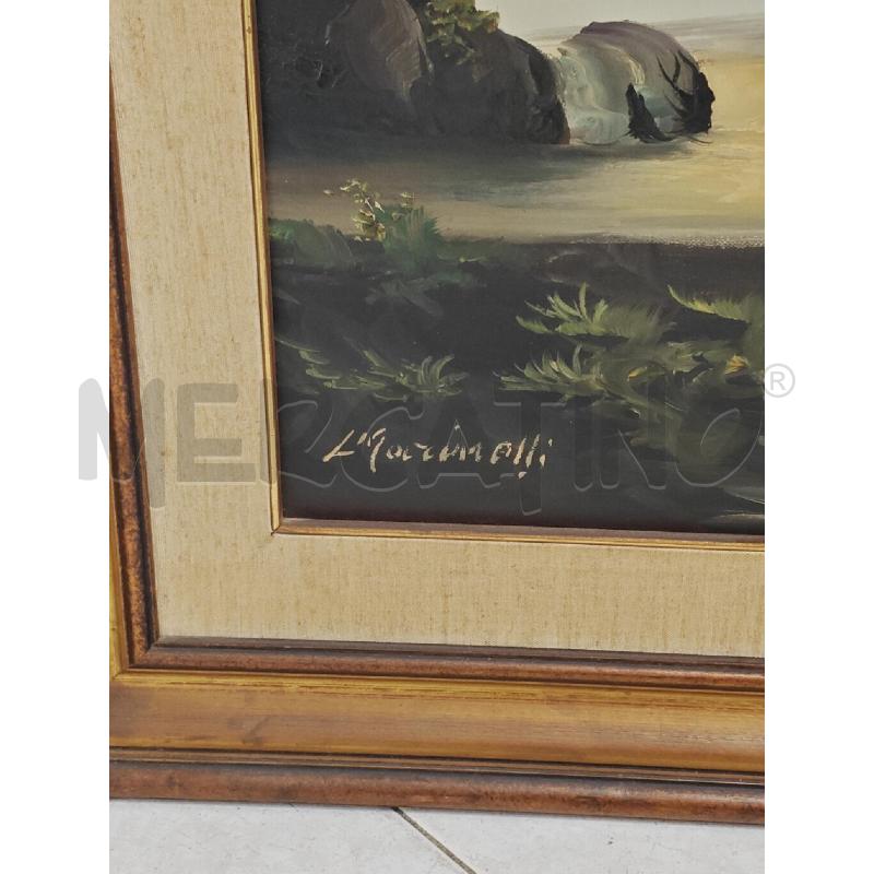 QUADRO DIPINTO L. MARINELLI SCORCIO MARE  | Mercatino dell'Usato Ciampino 2