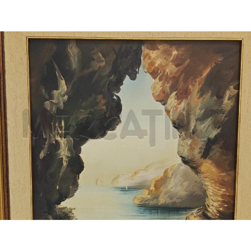 QUADRO DIPINTO L. MARINELLI SCORCIO MARE  | Mercatino dell'Usato Ciampino 3