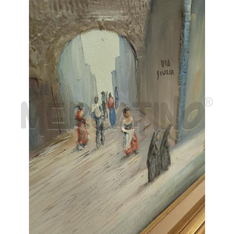 QUADRO DIPINTO VIA GIULIA FIRMATO | Mercatino dell'Usato Ciampino 4
