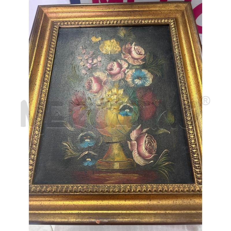 QUADRO FIORI CORN.LEGNO DORATO | Mercatino dell'Usato Ciampino 1