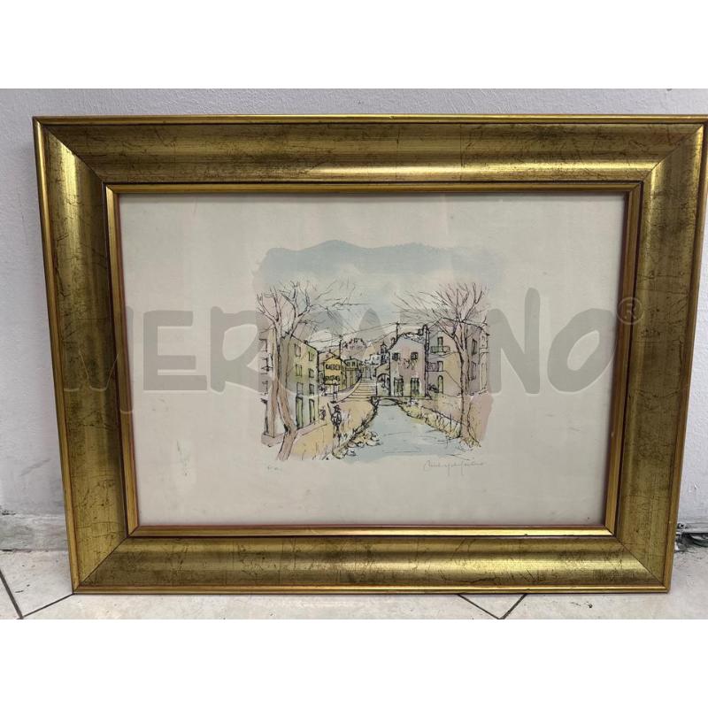 QUADRO PAESAGGIO CITTA E FIUME | Mercatino dell'Usato Ciampino 1