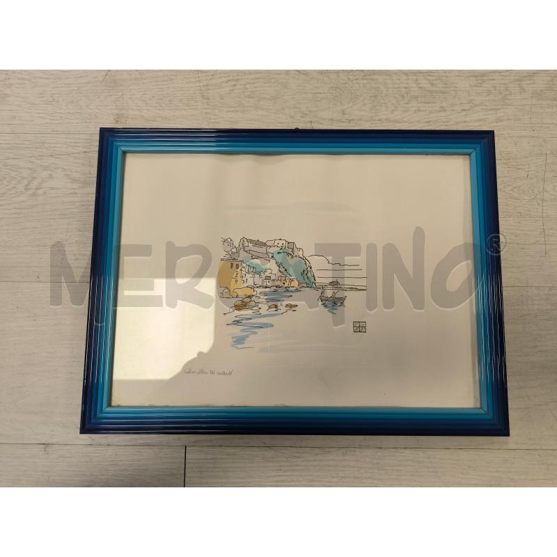 QUADRO PAESAGGIO PORTO MARE ALDO RISO | Mercatino dell'Usato Ciampino 1