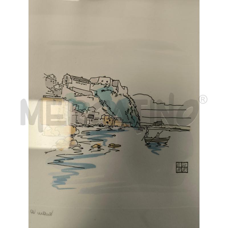 QUADRO PAESAGGIO PORTO MARE ALDO RISO | Mercatino dell'Usato Ciampino 2