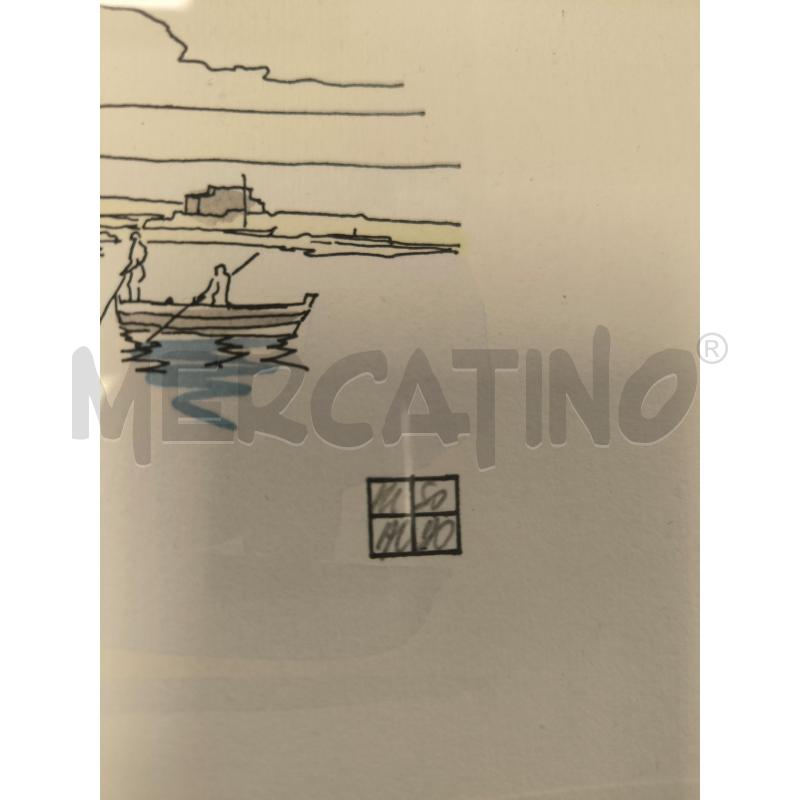 QUADRO PAESAGGIO PORTO MARE ALDO RISO | Mercatino dell'Usato Ciampino 4