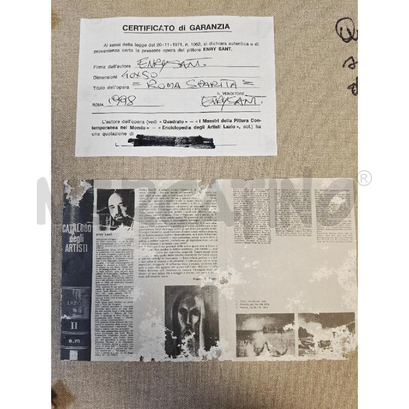 QUADRO PONTE ROMA SPARITA DI ENRY SANT. | Mercatino dell'Usato Ciampino 4