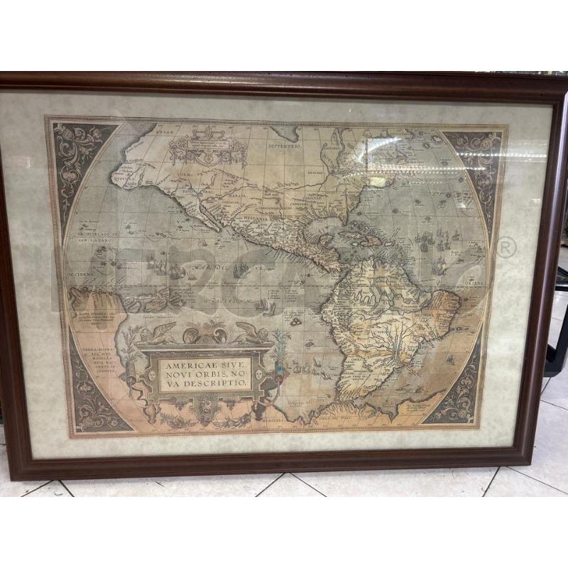 QUADRO STAMPA CARTINA AMERICAE SINE | Mercatino dell'Usato Ciampino 1