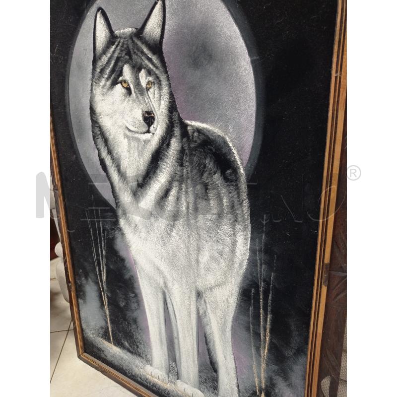 QUADRO SU STOFFA LUPO | Mercatino dell'Usato Ciampino 3