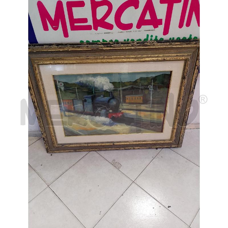 QUADRO TRENO IN STAZIONE C. D'AMORE | Mercatino dell'Usato Ciampino 1
