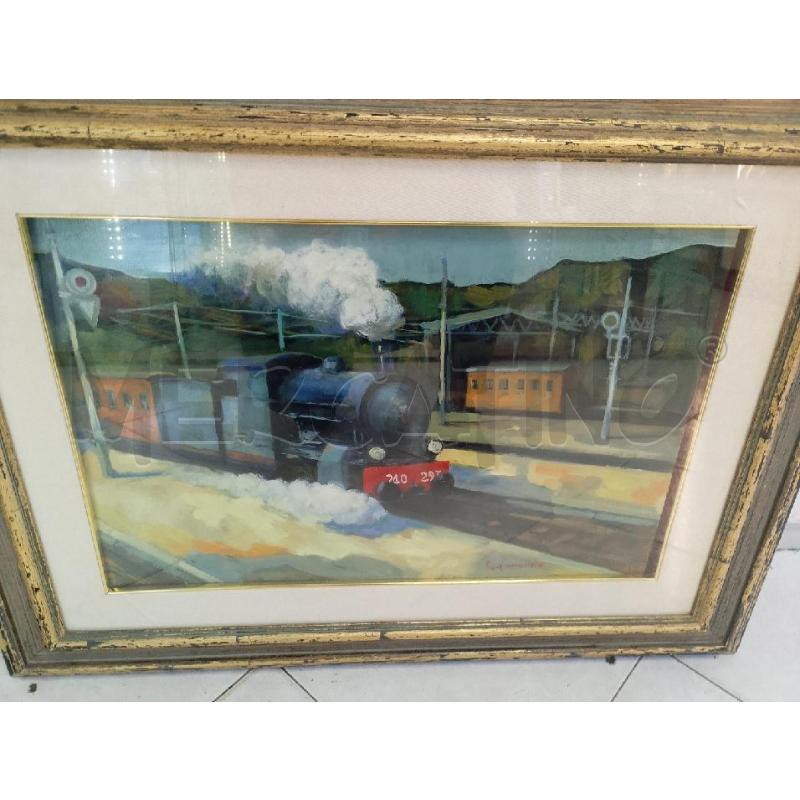 QUADRO TRENO IN STAZIONE C. D'AMORE | Mercatino dell'Usato Ciampino 2