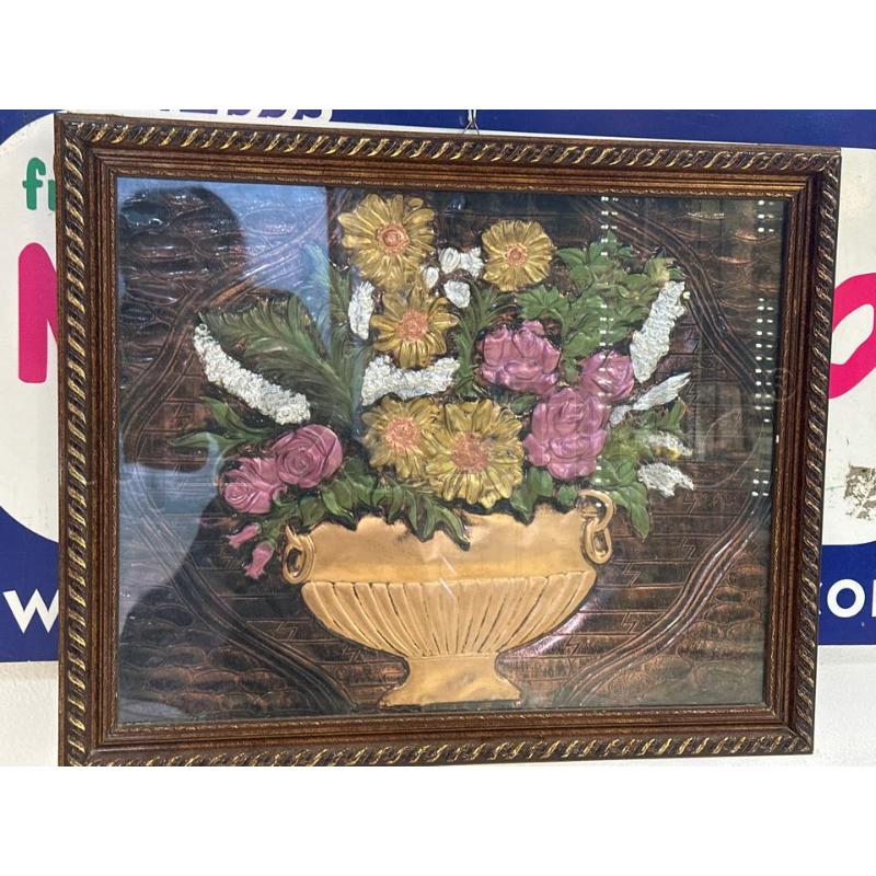QUADRO VASO FIORI RAME | Mercatino dell'Usato Ciampino 1