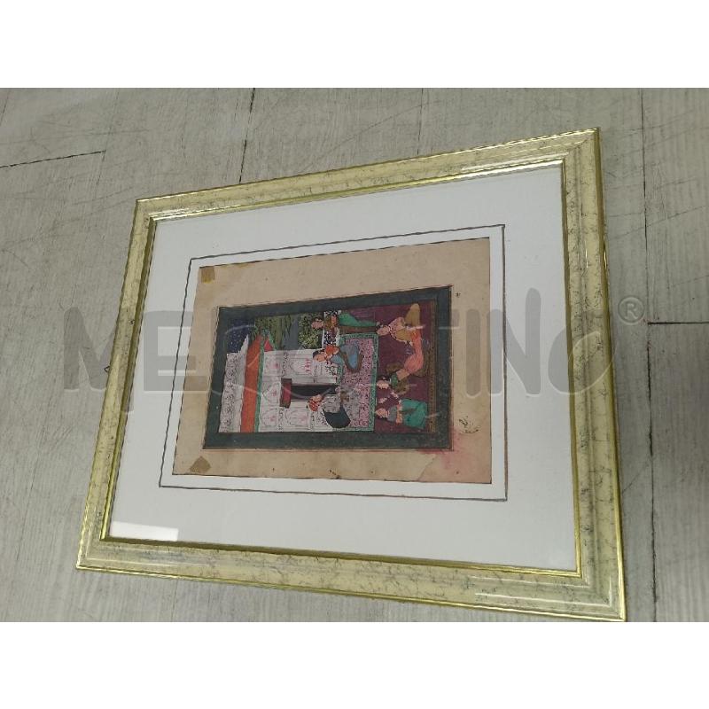 QUADRO VECCHIA STAMPA DONNE CON UOMO SEDUTO | Mercatino dell'Usato Ciampino 1