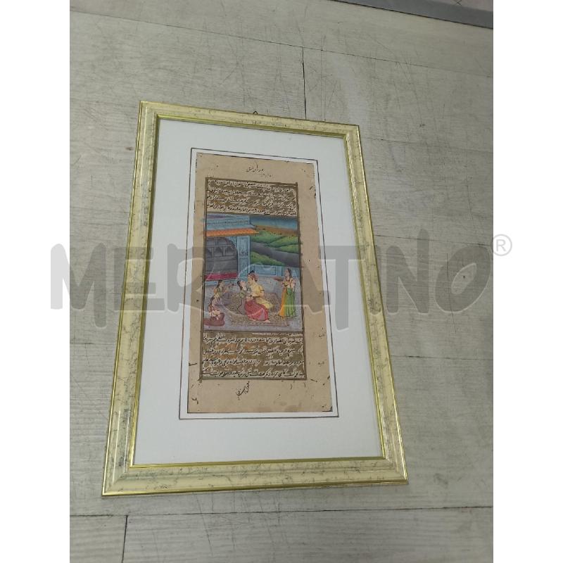QUADRO VECCHIA STAMPA RAFFIGURANTE UOMO CON DONNE | Mercatino dell'Usato Ciampino 1