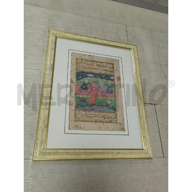 QUADRO VECCHIA STAMPA UOMINI SUL PRATO | Mercatino dell'Usato Ciampino 1