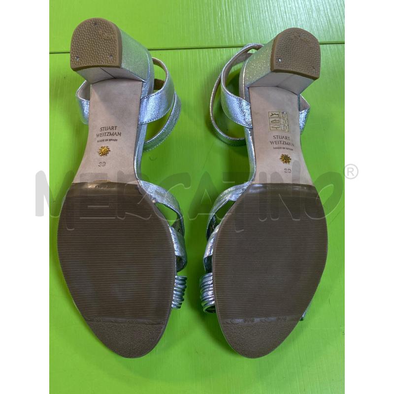 SANDALI DONNA ARGENTATI STUART WEITZMAN | Mercatino dell'Usato Ciampino 3