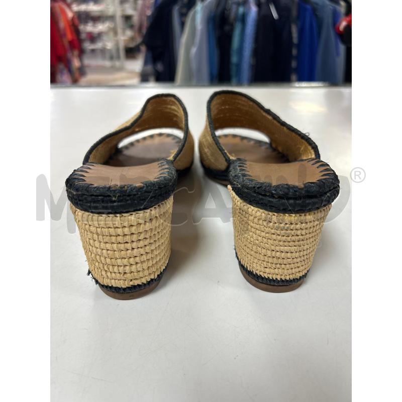 SANDALI DONNA CARRIE FORBES PAGLIA BEIGE RIF NERI TACCO BASSO | Mercatino dell'Usato Ciampino 3
