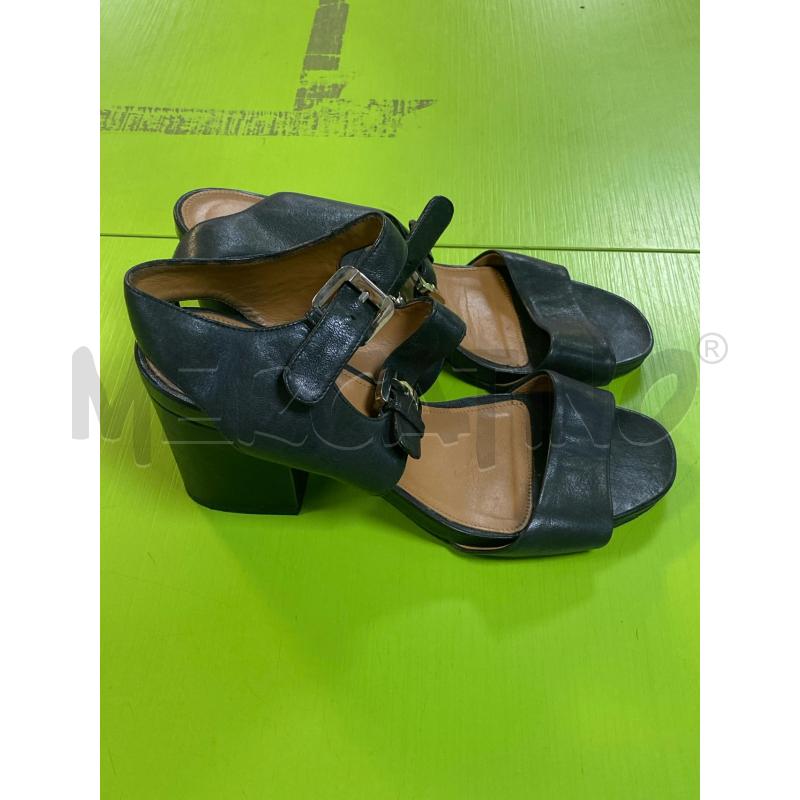 SANDALI DONNA JULIE DEE NERI TACCO BASSO | Mercatino dell'Usato Ciampino 2