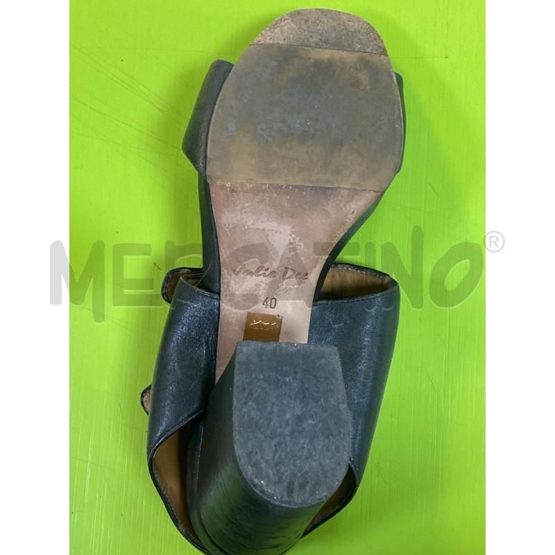 SANDALI DONNA JULIE DEE NERI TACCO BASSO | Mercatino dell'Usato Ciampino 3
