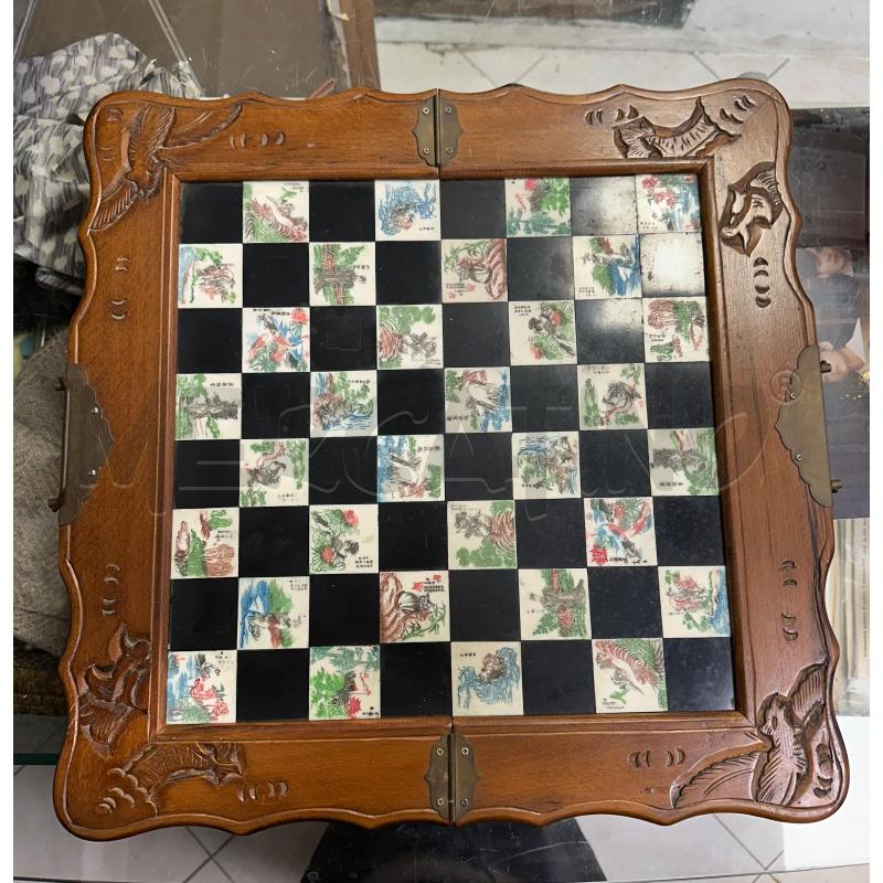 SCACCHIERA VINTAGE ORIENTALE LEGNO | Mercatino dell'Usato Ciampino 1