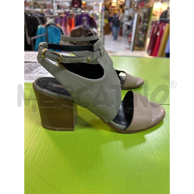 SCARPE DONNA ALBERTO FERMANI BEIGE GRIGIE APERTE TACCO | Mercatino dell'Usato Ciampino 2