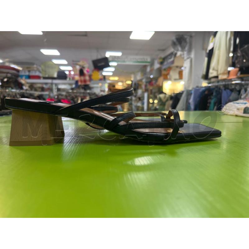 SCARPE DONNA ANGEL ALARCON APERTE TACCO BASSO NERE  | Mercatino dell'Usato Ciampino 3