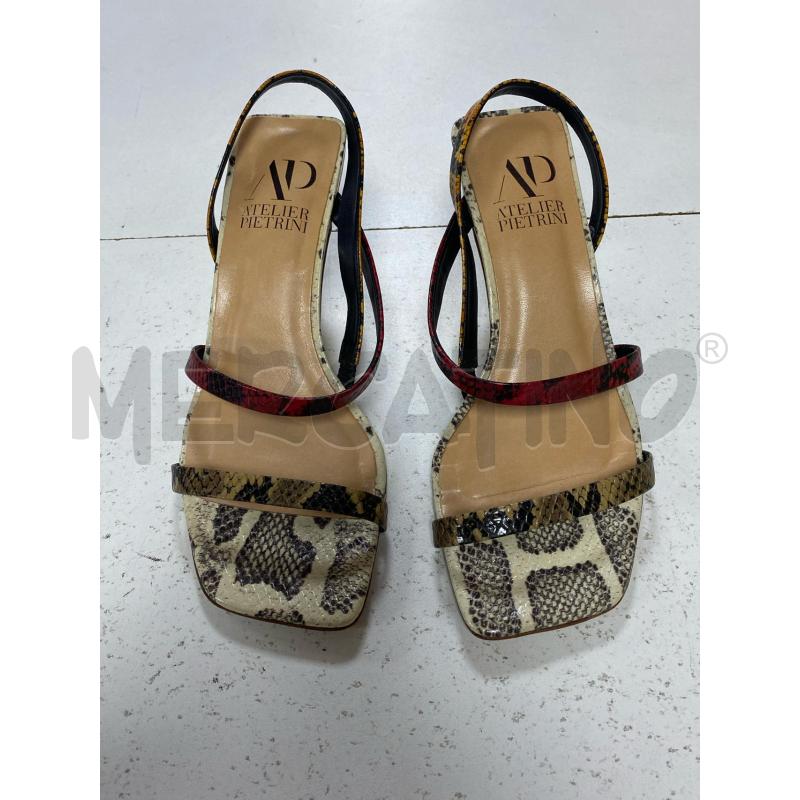 SCARPE DONNA ATELIER PIETRINI PITONATE GRIGIE ROSSE ARANCIO | Mercatino dell'Usato Ciampino 1
