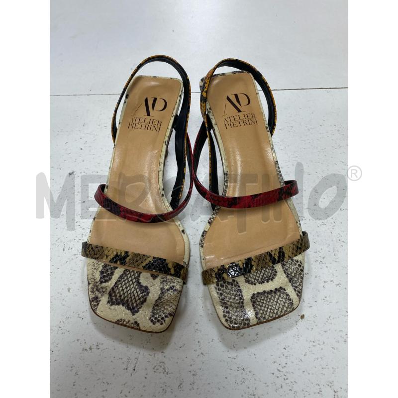 SCARPE DONNA ATELIER PIETRINI PITONATE GRIGIE ROSSE ARANCIO | Mercatino dell'Usato Ciampino 4