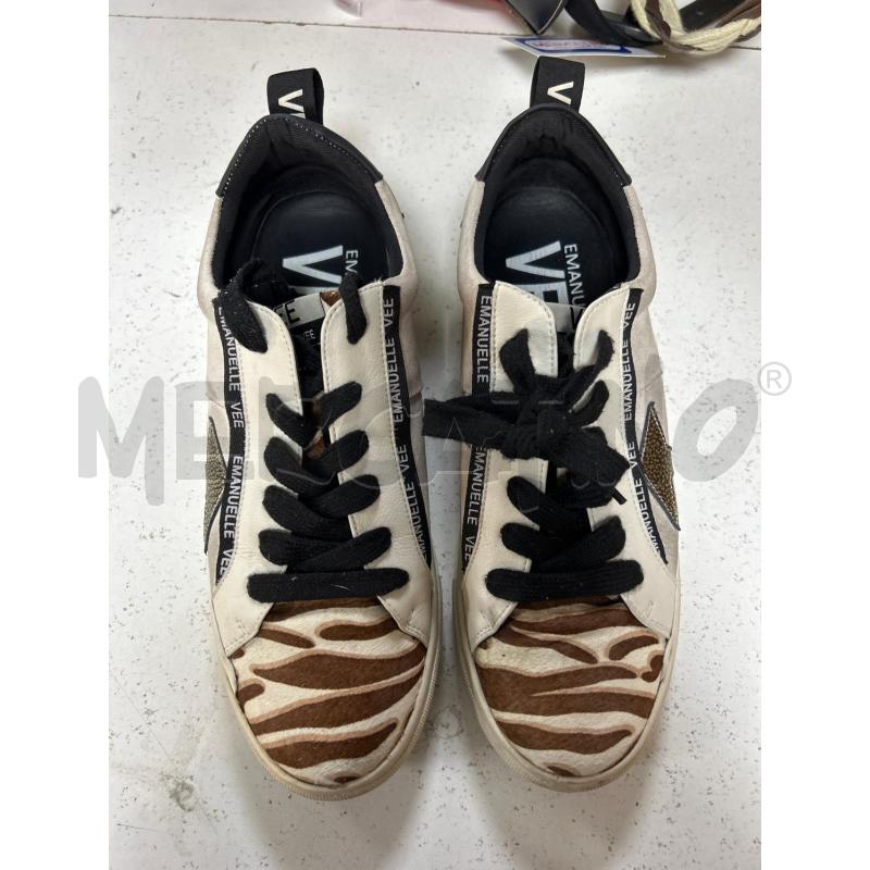 SCARPE DONNA EMANUELLE VEE GRIGIE NERE ZEBRATE | Mercatino dell'Usato Ciampino 1