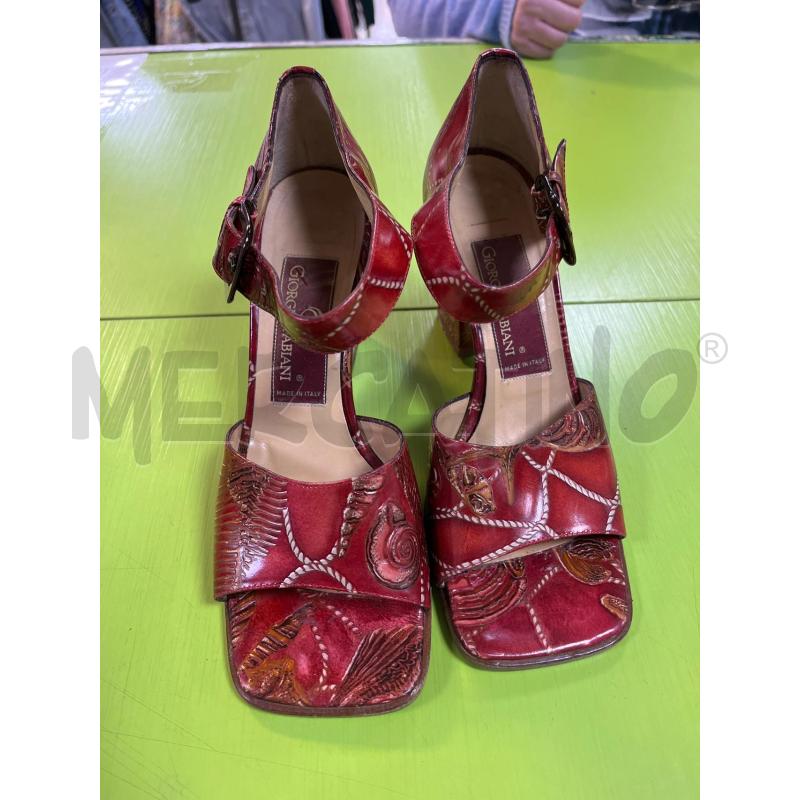 SCARPE DONNA GIORGIO FABIANI ROSSE IN CUOIO | Mercatino dell'Usato Ciampino 1