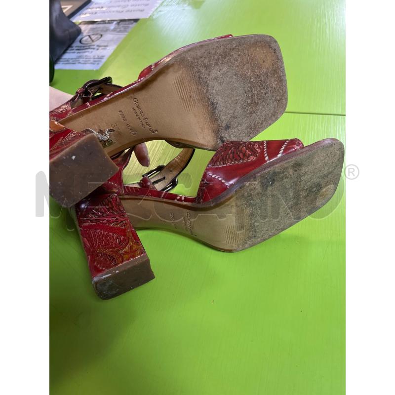 SCARPE DONNA GIORGIO FABIANI ROSSE IN CUOIO | Mercatino dell'Usato Ciampino 5