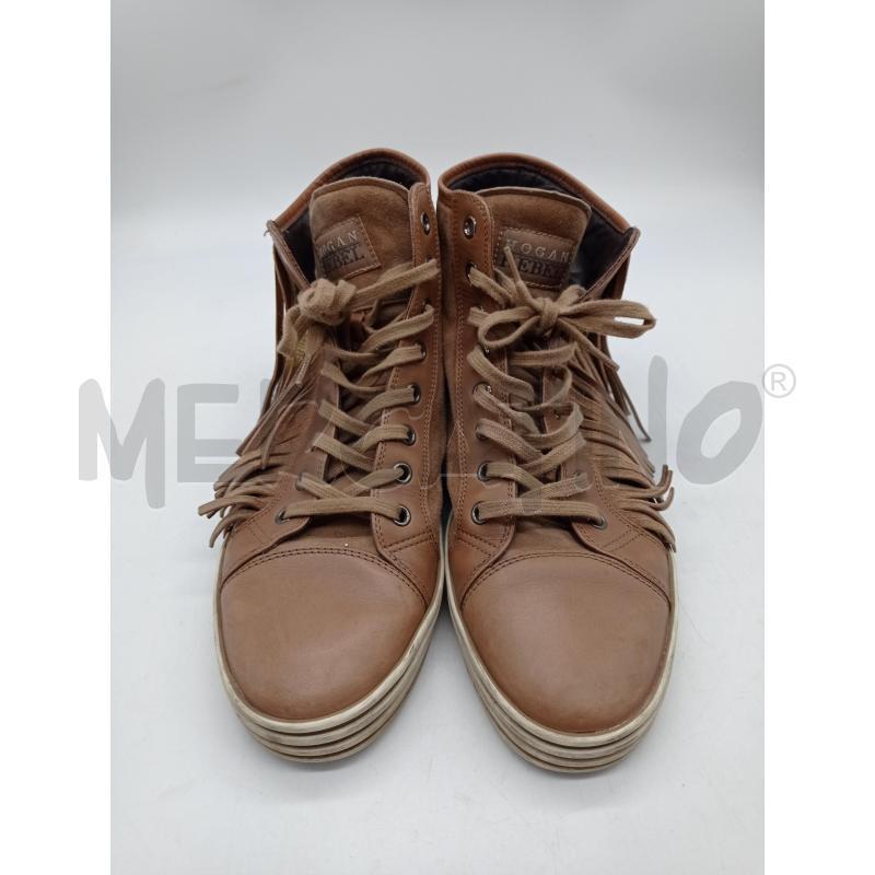 SCARPE DONNA MARRONI HOGAN CON FRANGE | Mercatino dell'Usato Ciampino 1