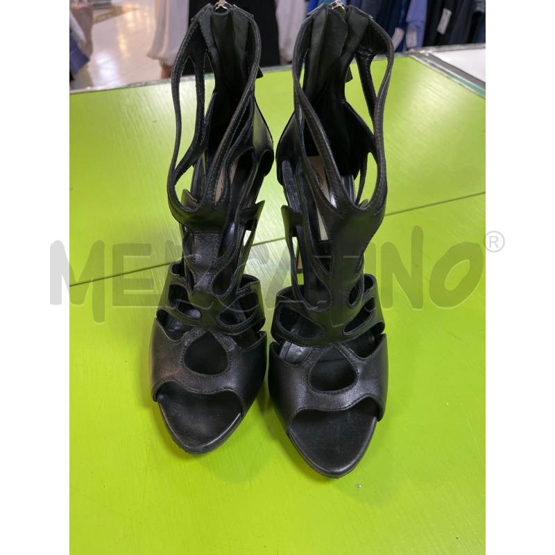 SCARPE DONNA MAX BIANCO NERE TACCO APERTE | Mercatino dell'Usato Ciampino 1