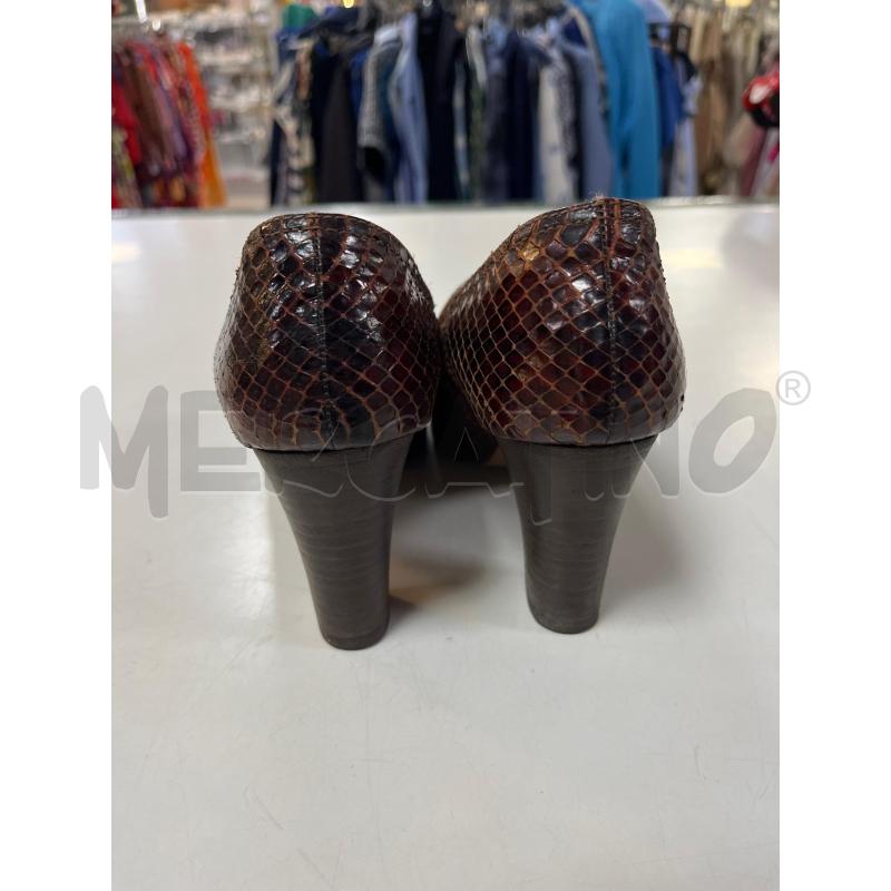 SCARPE DONNA TACCHI SERGIO ROSSI SERPENTATO BORDEAUX | Mercatino dell'Usato Ciampino 3