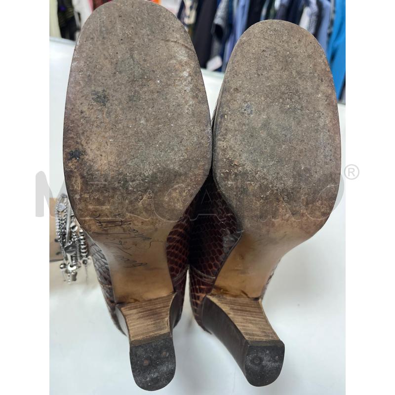 SCARPE DONNA TACCHI SERGIO ROSSI SERPENTATO BORDEAUX | Mercatino dell'Usato Ciampino 5