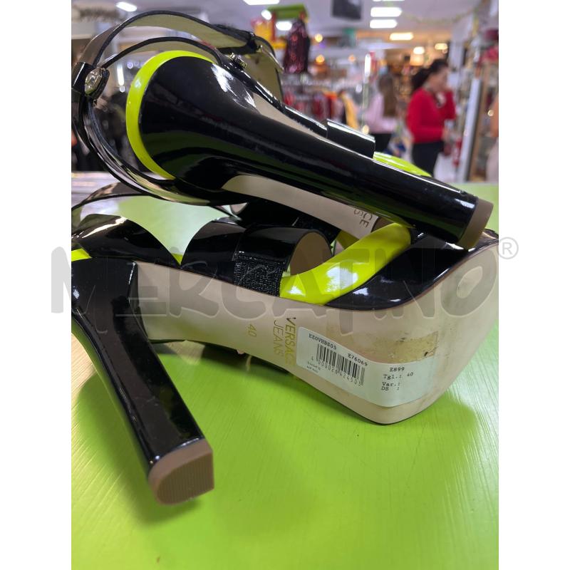 SCARPE DONNA VERSACE TACCO NERE STR VERDE FLUO | Mercatino dell'Usato Ciampino 5