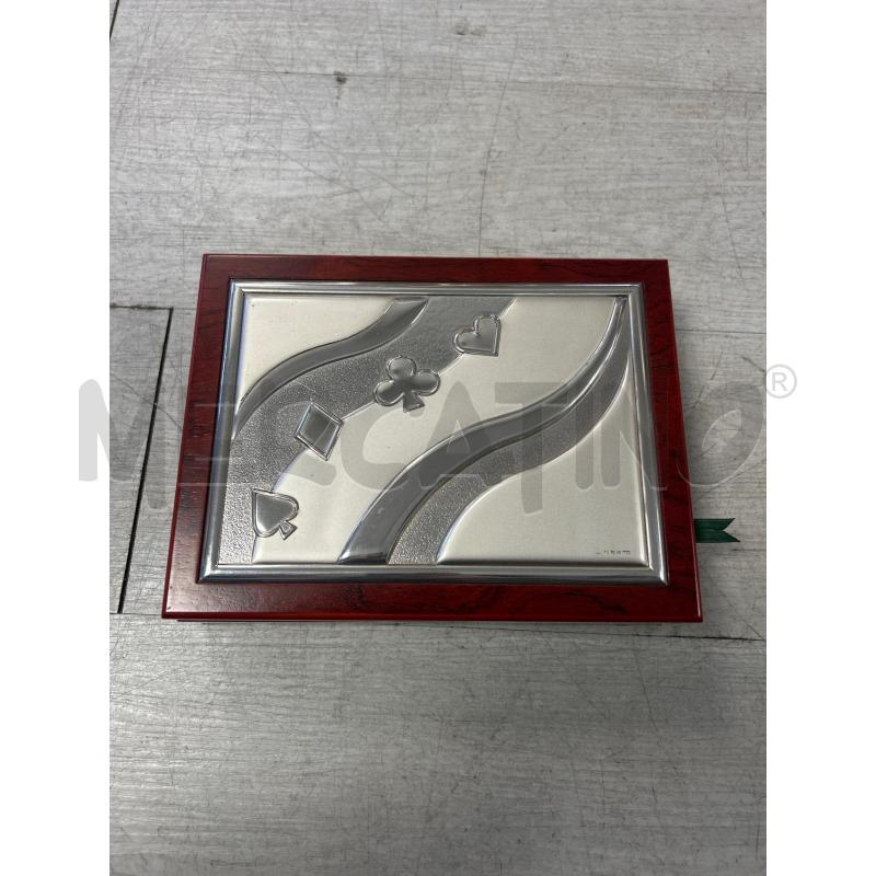 SCATOLA IN LEGNO ARG CON CARTE E FICHES | Mercatino dell'Usato Ciampino 2