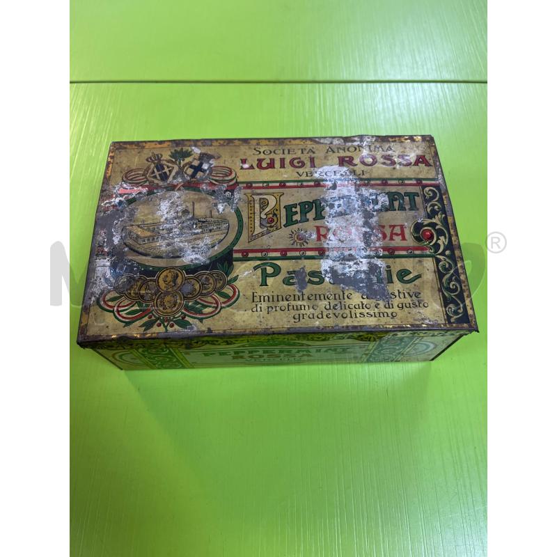SCATOLA LATTA LUIGI ROSSA ANNI 20 | Mercatino dell'Usato Ciampino 1