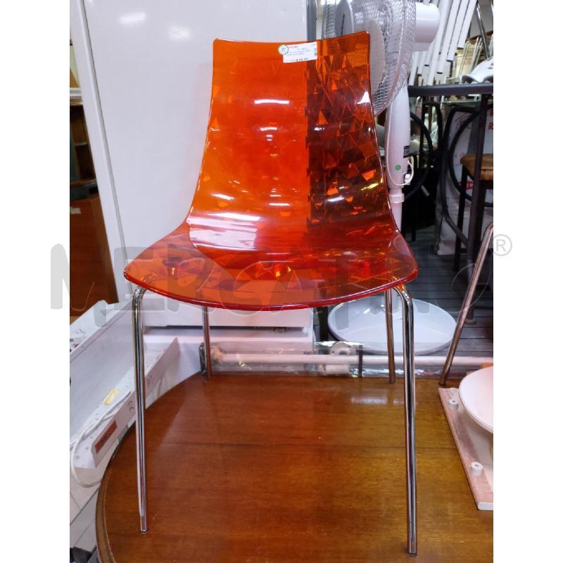 SEDIA CALLIGARIS ARANCIO IN POLICARBONATO | Mercatino dell'Usato Ciampino 1