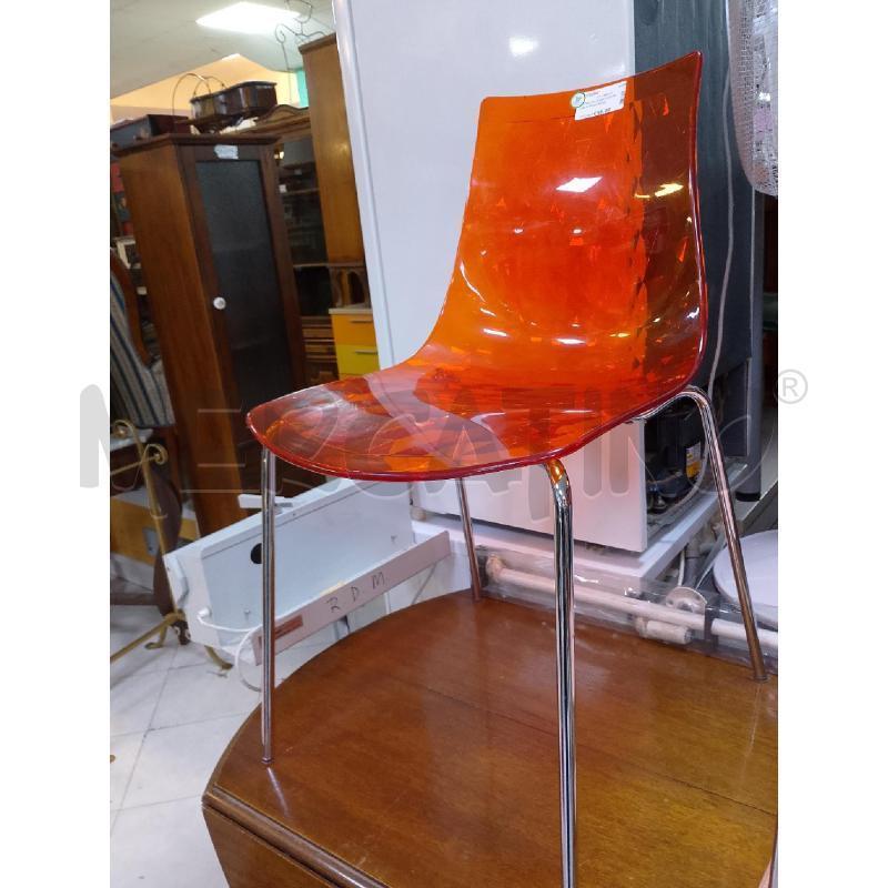 SEDIA CALLIGARIS ARANCIO IN POLICARBONATO | Mercatino dell'Usato Ciampino 2