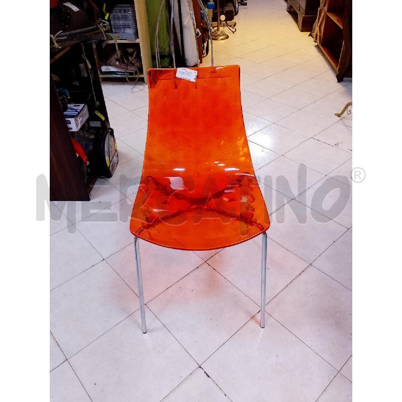 SEDIA CALLIGARIS IN POLICARBONATO ARANCIO | Mercatino dell'Usato Ciampino 1