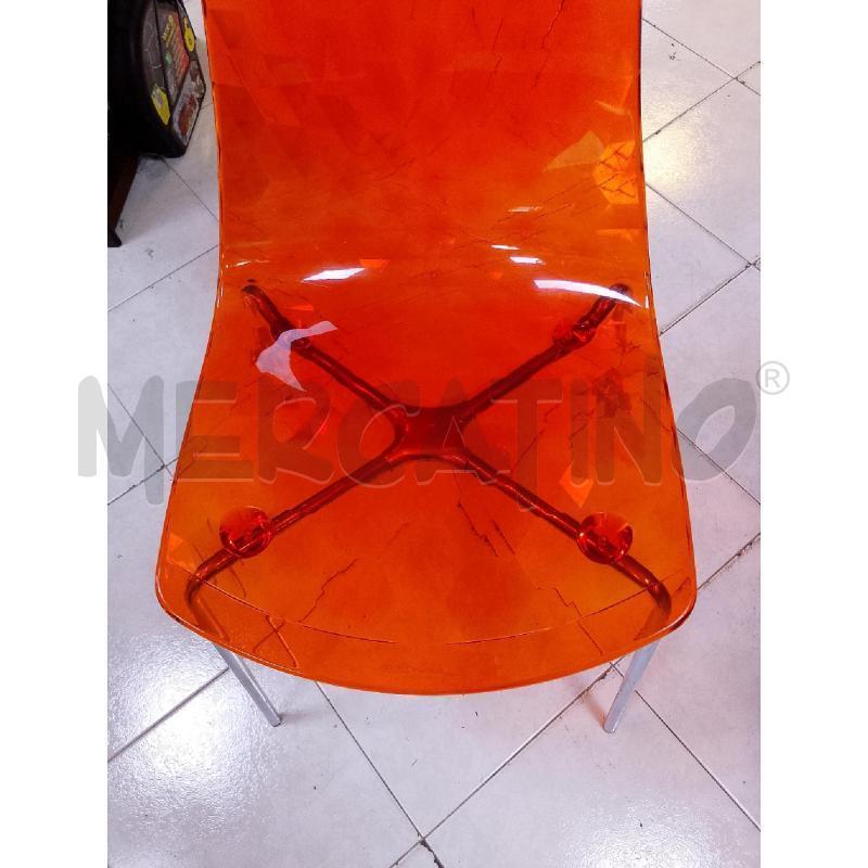 SEDIA CALLIGARIS IN POLICARBONATO ARANCIO | Mercatino dell'Usato Ciampino 2