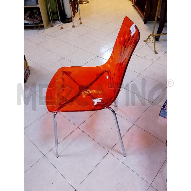 SEDIA CALLIGARIS IN POLICARBONATO ARANCIO | Mercatino dell'Usato Ciampino 3