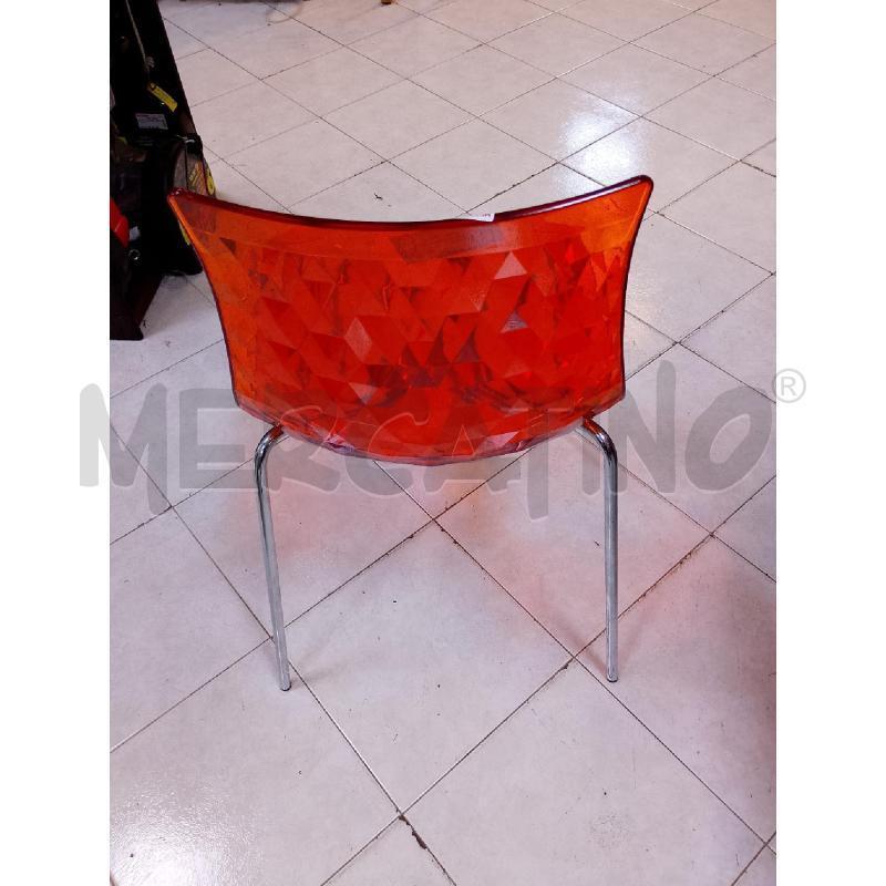 SEDIA CALLIGARIS IN POLICARBONATO ARANCIO | Mercatino dell'Usato Ciampino 4
