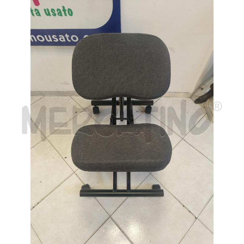 SEDIA ERGONOMICA IN TESSUTO GRIGIO | Mercatino dell'Usato Ciampino 2